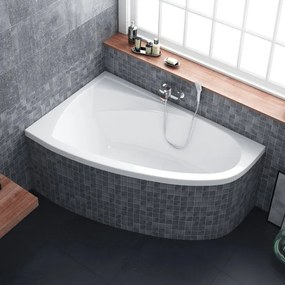 Roltechnik Outlet Asymetrická akrylátová vaňa iBATH ASYMMETRIC NEO ROTH-Variant: rozmery: 160x100 cm, orientácia: Pravá - (iBATH_ASYMMETRIC_NEO_160P …