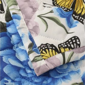 Letná prikrývka BUTTERFLY AND FLOWER 140x200 cm, farebná