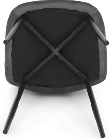 Jedálenská stolička zamatová, sivá CT-V2971 GREY4