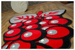 Detský kusový koberec Hroznové víno červený 100x100cm
