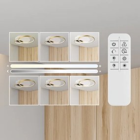 Stmievateľné stropné svietidlo BENITO LED/31W/230V 3000-6500K biela/zlatá