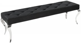 Dizajnová lavica Rococo, 170 cm, čierna