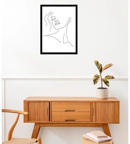 Plagát 29x41 cm Minimal Woman Face Line Art – Veronika Boulová
