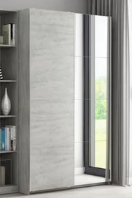 Šatníková skriňa Carlos 125 cm, šedý betón%