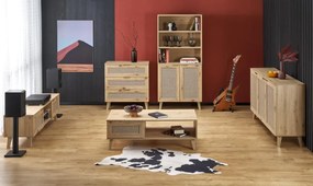 Konferenční stolek Borneo K 120 cm dub artisan/černý