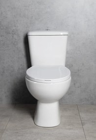 Aqualine Aqualine, MANUEL WC kombi misa s nádržkou vrátane splachovacej súpravy, spodný odpad, biela, PS8814