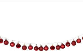 Vianočná svetelná reťaz s bankami 2m červená