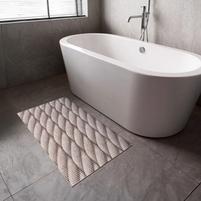 Kúpeľňová penová rohož / predložka PRO-049 Sivohnedé laná - metráž šírka 65 cm