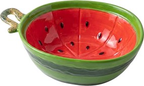 Červená keramická miska v tvare melónu Sweet Melon – 16*11*6 cm