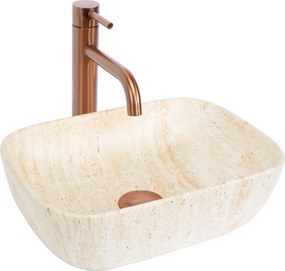 Rea Belinda Mini, umývadlo na dosku 360 x 255 x 115 cm, imitácia kameňa matná, REA-U4700
