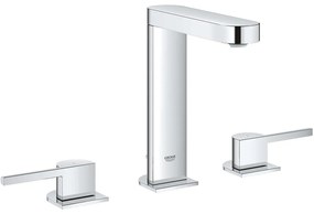 GROHE Plus 3-otvorová umývadlová batéria s páčkovými rukoväťami, s rozetami, s odtokovou súpravou s tiahlom, výška výtoku 154 mm, chróm, 20301003