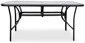 Noela Záhradný jedálenský set Klaudia transparentný + 4x kovová stolička Ramada