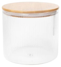 Storage Small Ribbed Natural lid Dia12.8x11cm