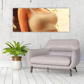 Obraz - Žena pri strome (120x50 cm)