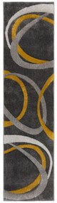 Flair Rugs koberce Behúň Hand Carved Elude Orb Ochre - 60x230 cm