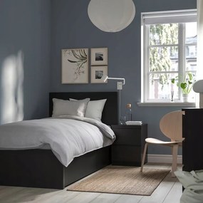 IKEA MALM Rám postele s 2 úložnými priestormi čierny hnedý 90x200 cm jednolôžkové