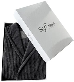 Soft Cotton Unisex župan STRIPE s kapucňou