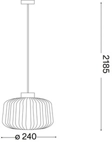 Ideal Lux - Luster na lanku MINT 1xE27/60W/230V pr. 24 cm zelená