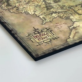 DUBLEZ | Drevený obraz - Mapa Stredozeme
