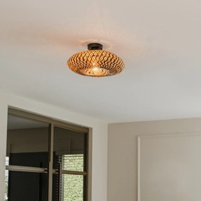 Inteligentné stropné svietidlo čierne bambusové 40 cm vrátane Wifi A60 - Ostrava