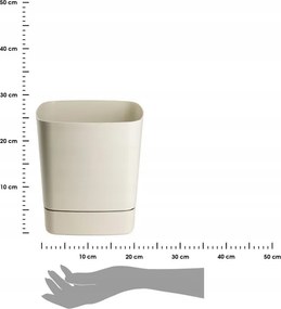 Plastový květináč s podmiskou Cubi 25x25 cm - výber z 5 prevedení