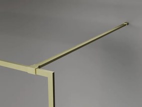 Mexen, Mexen Kioto-XF sprchová stena s rámom 70 x 202 cm, grafit 10 mm, zlatý kartáč - 800-070-104-55-40-X