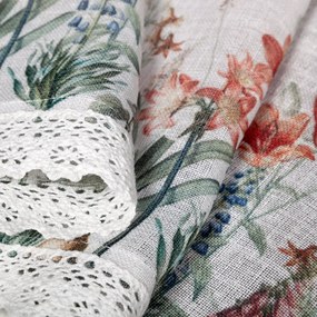 KRÁTKA ZÁCLONA NA PÁSKE NEMEZJA 150X30 CM KVETY