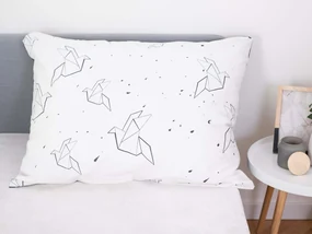 Bavlnená obliečka na vankúš Renforcé 70 × 90 cm – Birds origami