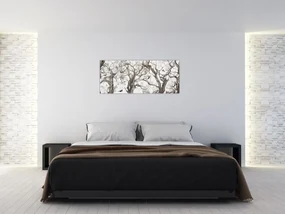 Obraz - Lesný vzor, kresba (120x50 cm)