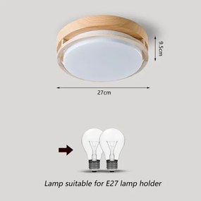 Brilagi - Stropné svietidlo ORINO 2xE27/40W/230V priemer 27 cm dekor dreva/dub