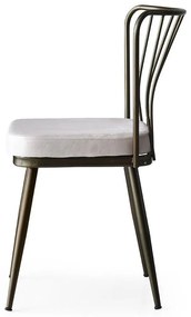 Sivé kovové jedálenské stoličky v súprave 2 ks Yildiz – Kalune Design