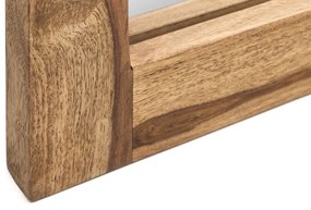 furniture-nabytek.cz - Masívne kúpeľňové zrkadlo Lagos z palisandrového dreva, lakované, hnedé – 80×60 cm
