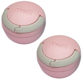 Škatuľky na cumlík 2 ks - ružová/sivá