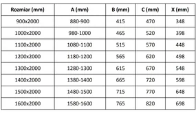 Mexen Velar, posuvné sprchové dvere do otvoru 90 cm, 8mm šedé sklo, zlatá matná, 871-090-000-41-55