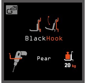 Závesný systém G21 BlackHook pear 12 x 10,5 x 21,5 cm 635009