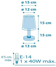 Dalber 81191T - Detská lampička LIGHT FEELING 1xE14/40W/230V