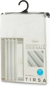 ZÁCLONA NA KRÚŽKOCH TIRSA 140X250 CM BIELA