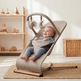 Detské hojdacie kreslo Moon 30 Beige