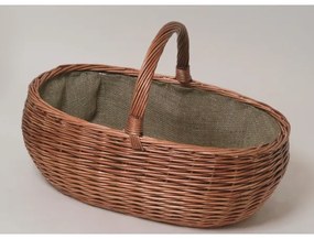 Prútený kôš na drevo s držadlom 40x65 cm