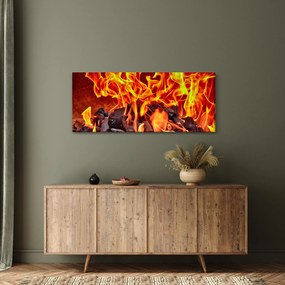 Obraz horiacich uhlíkov (120x50 cm)