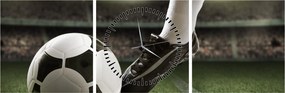 Obraz - Futbalová lopta (s hodinami) (90x30 cm)