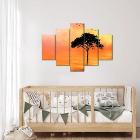 Obraz stromu pri západe slnka (150x105 cm)