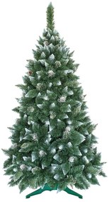 Umelý vianočný stromček Borovica Strieborná s kryštálmi ľadu 150cm