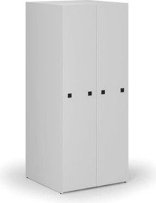 Veľkokapacitná skriňa s výsuvnými regálmi, 841 × 846 × 2000 mm, sivý