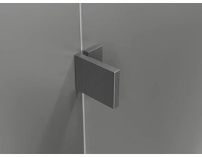 Mexen Lunar-F, 1-krídlový sprchový kút so skladacími dverami, ľavý, 95 x 80 cm, 8mm číre sklo, grafitový profil, 836-095-080-66-00-L