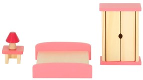 KIK Nábytok do domčeka pre bábiky drevený fialový