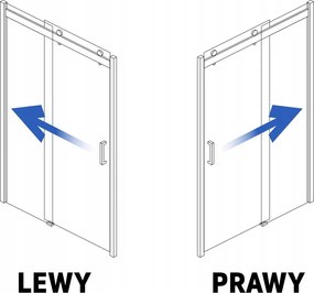 Rea Nixon, sprchový kút s posuvnými dverami 120x90 cm, ľavá, 8mm číre sklo, chrómový profil, KPL-00419