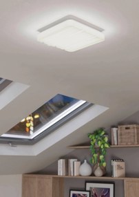 EGLO LED moderné stropné svietidlo FERENTINO, 10W, teplá biela, 28x28cm, hranaté, biele