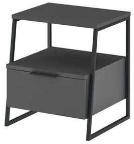 Nočný stolík Houseland Pal antracitovo sivý