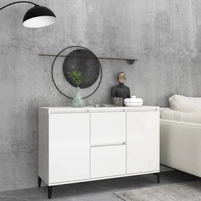vidaXL Komoda lesklá biela 104x35x70 cm drevotrieska